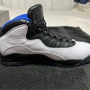 Jordan 10s (Orlando) black white and blue worn 5x like new with box and receipt